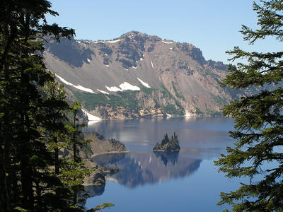 Crater Lake snow pack