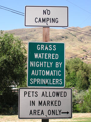 no camping