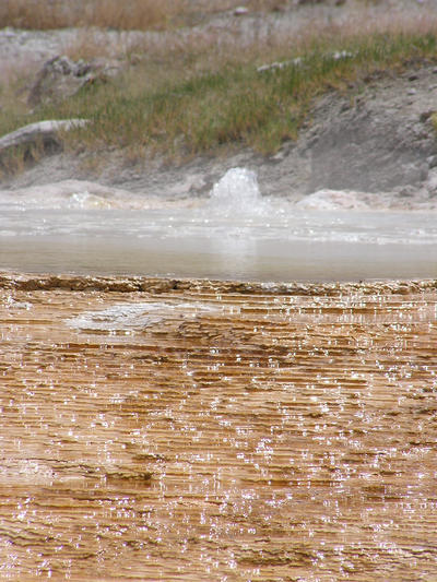 Mammoth Hot Springs active pool